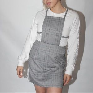 Gingham overall dress